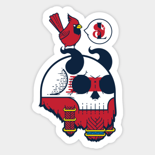 Red Beard Red Birds Sticker